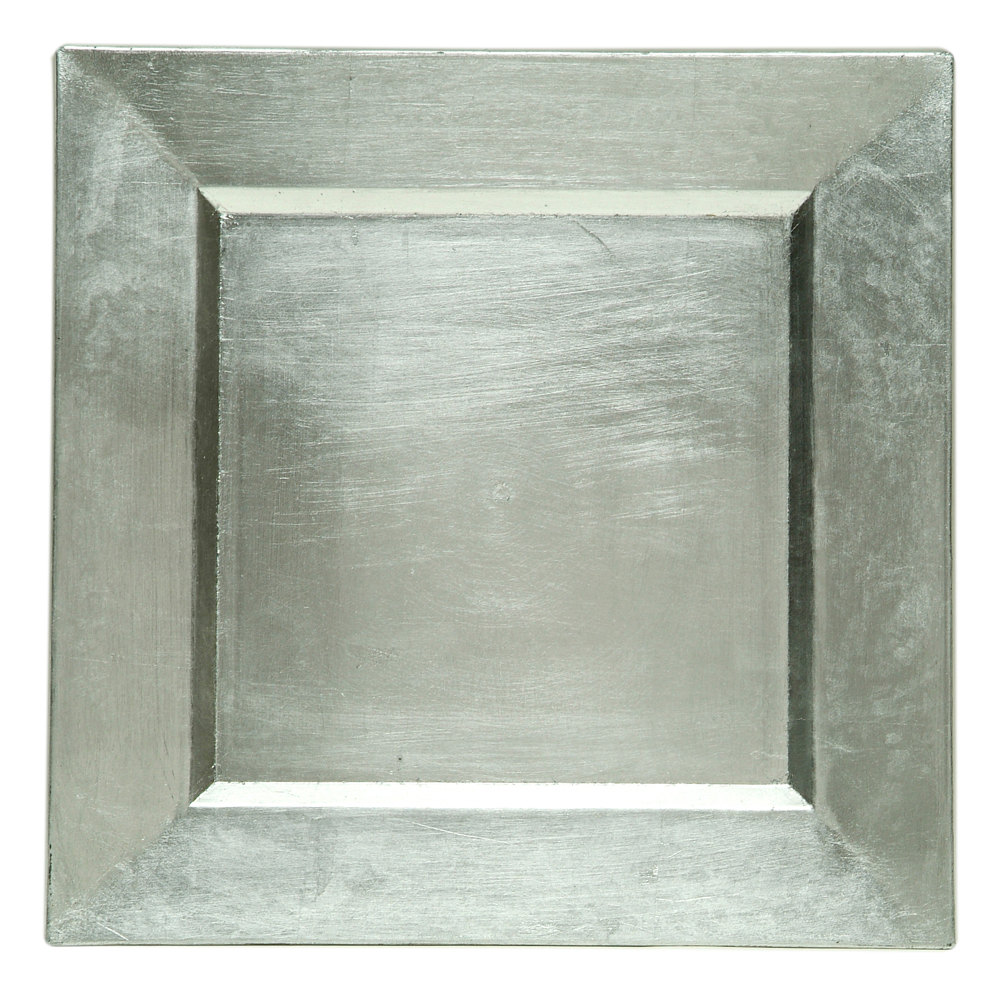Square silver Charger Plate